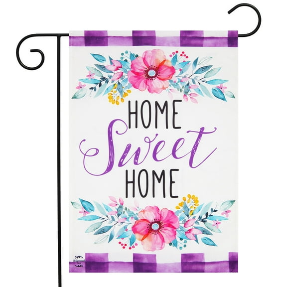 Briarwood Lane Floral Home Sweet Home Spring Burlap Garden Flag