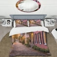 thumbnail image 2 of Designart "South Carolina Historic Charm Of Charleston Southern Elegance" South Carolina Bedding Covert Set - Landscapes Pink Modern Bed Set With 1 Sham, 2 of 6