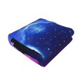 thumbnail image 3 of Throw Blanket for Couch Sofa and Bed, Dreamy Colorful Starry Sky Soft Plush Throw Blanket, Fuzzy Cuteness Comfy Warm Washable Flannel Blanket Throws for All Season, 3 of 8