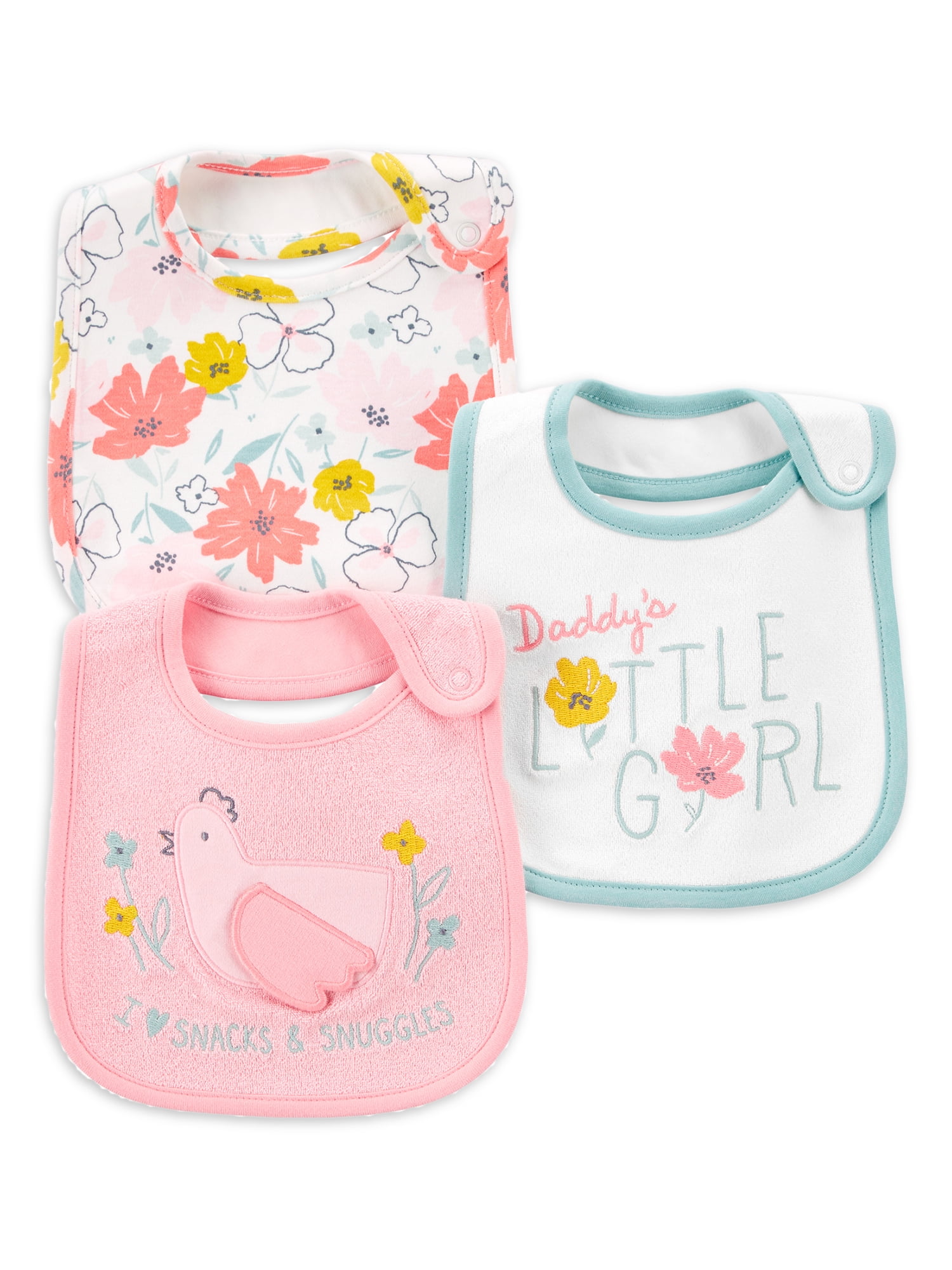 Baby Shower Gift-Baby Girl-Baby Accessories Baby Girl Bib in Owl and Floral Fabric