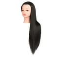 thumbnail image 5 of yotijay Hair Training Head Manikin Doll Head Synthetic Fiber Hair Mannequin Manikin Head Black with Makeup, 5 of 9