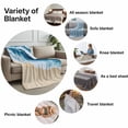 thumbnail image 6 of Flannel Fleece Throw Blanket Summer Beach Blue Sea Water Ripple Lightweight Soft Plush Blankets,Seaside Waves Cozy Warm Throw Blanket for Couch Sofa Bed Car Office All Season Use 40x50in, 6 of 9