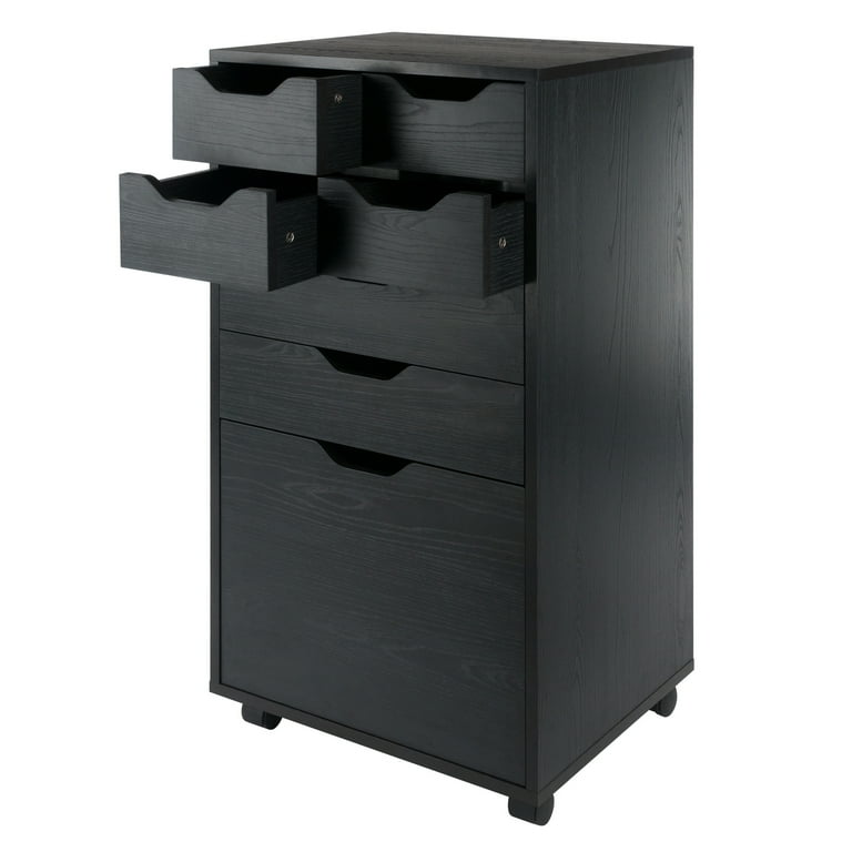 Winsome Halifax Bins & Drawers Multi-Storage Tall Mobile Cabinet
