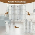 thumbnail image 6 of 6-Panel Room Divider with Shelves,5.6ft Tall Folding Privacy Screen Panels, Room Divider Wall Divider for Room Separation, Room Divider Shelves,Effectively Block Sight,White, 6 of 6