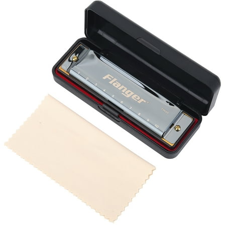 Harmonica Support 10 Holes C Key Harmonica Mouth Organ Blues Musical Instrument Gift for Beginner Professionals Blues Harmonica 10 Holes Harmonica ()