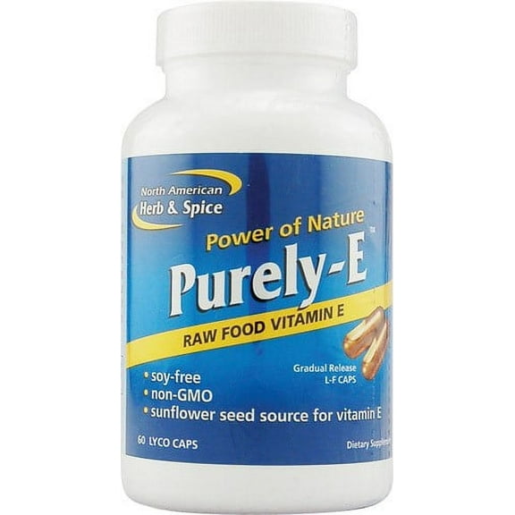 Purely-E By North American Herb and Spice - 60 Capsules