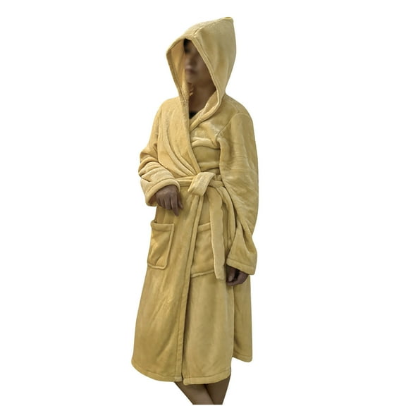 XMMSWDLA Fleece Robe for Women, Plush Warm Bathrobe Womens, Fluffy Soft Spa Long Robe Plush Robes for Women