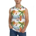 thumbnail image 2 of Goofa Gnome and Surfing Printed Men's Sleeveless T-Shirt - Athletic Gym Workout Tank Top for Men - Moisture-Wicking, UPF 30+ Quick-Dry Muscle Tee-3X-Large, 2 of 8