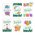 thumbnail image 1 of Tarjetas de felicitación de Pascua, juego de 24 hojas, tarjetas plegables, deseos festivos, tarjetas vintage, 1 of 5