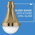 thumbnail image 2 of 1 Light Small Pendant In Traditional-Transitional Style 9 Inches Wide By 15.5 Inches High-Bright Brass Finish Hinkley Lighting 39057Bbr, 2 of 2