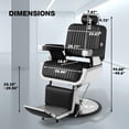thumbnail image 2 of Artist Hand Heavy Duty Hydraulic Recliner Barber Chair Salon Hair Stylist Tattoo (Black), 2 of 15