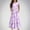 Purple 1, variant on Kids Girls Summer Beach Maxi Dress Flower Printed Ruffle Short Sleeve Flowy Tiered Long Dress Casual Loose Swing Dress with Pockets 6-12 Years