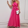 thumbnail image 1 of Vestidos De Un Hombro Vestido maxi para mujer Ropa de fiesta de cóctel estilo boho asimétrico (Rose Red XL) Cgtredaw Para estrenar, 1 of 7