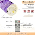 thumbnail image 5 of Iauyy Flameless Candles Battery Operated LED Pillar Candles with Remote and Timer, Light Purple Set of 2 （S), 5 of 8