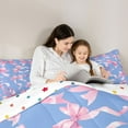 thumbnail image 4 of Homewish Xmas Snowman Snowflake Twin Bedding Sets 7-Piece for Children Boys Girls,Merry Christmas Bedding Comforter Set Microfiber,Happy New Year Breathable Sheet Sets,Microfiber Bedroom Decor, 4 of 8