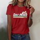 thumbnail image 1 of MKLEKYY Playeras Mujer Camisa De Manga Corta Con Cuello Redondo Y Estampado Liso Informal Para Mujer Talla S, 1 of 3