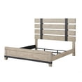 thumbnail image 5 of Arbela Wood Slatted Panel Bed, King, Weathered Oak Finish, 5 of 5