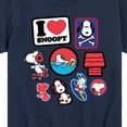 thumbnail image 3 of Peanuts - I Heart Snoopy Patches - Youth Short Sleeve Tee, 3 of 6