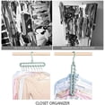 thumbnail image 3 of Perchas de ropa para ahorrar espacio Organizador de armario inteligente multifuncional Ropa de armario premium Colgador en cascada 9 ranuras, diseño innovador para ropa pesada, camisas Pantalones, 3 of 6