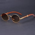 thumbnail image 2 of Retro Small Round Metal Frame Sunglasses for Small Faces, UV400 Protection, Ideal for Parties, Travel, and Fishing, 2 of 4