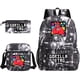 thumbnail image 1 of Conjunto de tres piezas de mochilas escolares para estudiantes masculinos y femeninos, estuche para lápices del Campus, bolsas de lona, mochila de gran capacidad, 1 of 4