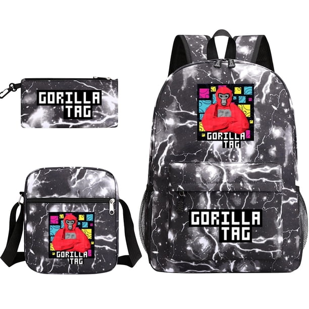 Conjunto de tres piezas de mochilas escolares para estudiantes masculinos y femeninos, estuche para lápices del Campus, bolsas de lona, mochila de gran capacidad