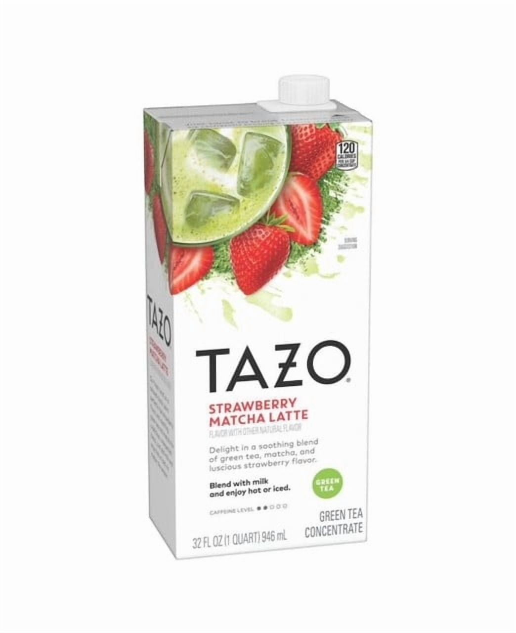 3 x Tazo Strawberry Matcha Latte Sweetened Green Tea Concentrate - 32 fl oz