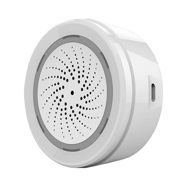Riwcyla Wifi Intelligent Siren Sensor Audible and Visual 90dB Loud APP Remote Control Home Safety System Compatible With Smart Life