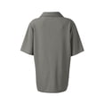 thumbnail image 5 of Nestiefly Waffle Knit Tops for Women Short Sleeve Polo Shirts 2026 Summer Blouses Dressy Casual Spring Fashion Clothes Dark Gray XL, 5 of 7