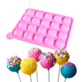 thumbnail image 3 of Paquete de 2 moldes de silicona para Tartas, 20 cavidades, ideal para caramelos duros, piruletas y cupcakes de fiesta, fácil desmoldar a alta temperatura, 3 of 5