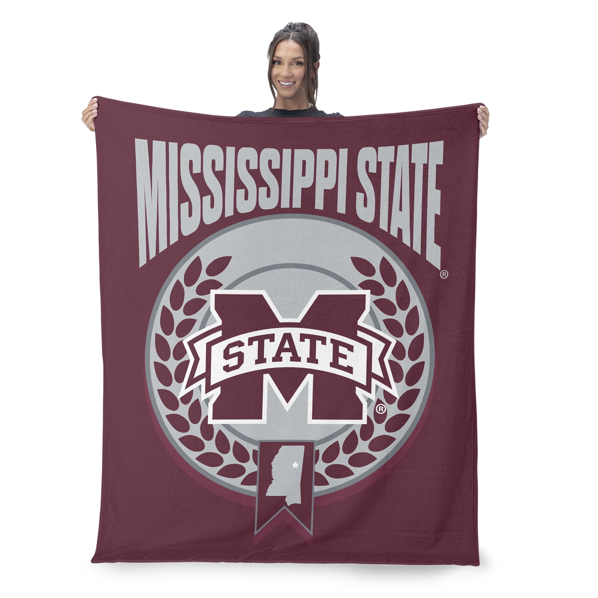 Mississippi State NCAA Apex Silk Touch Sherpa Throw 50x60 inches