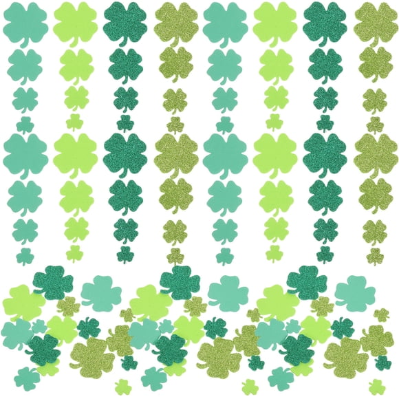 HIAKDOFT 500Pcs St Patricks Day Decorative Shamrock Stickers Green Foam Self Adhesive for Crafts
