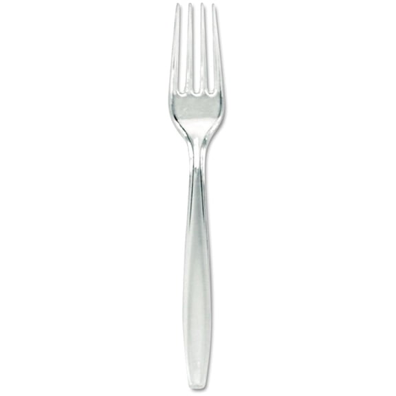 Plastic Cutlery Forks - Heavyweight Clear Disposable Forks - Bulk 500 Count - Party Supplies, Catering, Events, Food Service - FH017