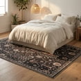 thumbnail image 4 of GLN Rugs Sumer - Indoor, Machine Washable Area Rug 9'x12' Moroccon Black Home Carpet, 4 of 8