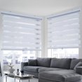 thumbnail image 4 of Stores Enrouleurs Zébrés Sans Cordon Olivia Stone, Stores Jour et Nuit en Voile, Blanc 43 Pouces L x 84 Pouces L, 4 of 5