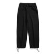 thumbnail image 4 of Vedolay Mens Sweatpants Solid Casual Multiple Pockets Outdoor Fitness Pants Trousers Black,L, 4 of 5