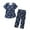 Navy, variant on felwors Women's Fall Cute Capri Pajama Set Cotton Lounge Sets Soft Pj Short Sleeve Blue, XXL