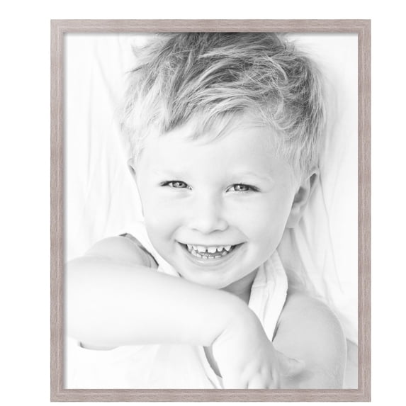 ArtToFrames 29" x 35" Gray Oak Picture Frame, 29x35 inch Brown MDF Poster Frame (WOM-4300), 2 Pack