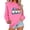 Pink, variant on Feancey Women's Crewneck Sweatshirt Christmas Gnome Print Fleece Lined Sweatshirts Holiday Casual Long Sleeve Pullover Tops Funny Gifts Pink S