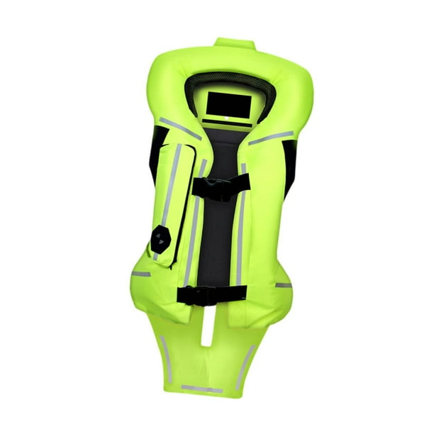 Chaleco de airbag shamjiam para motocicleta con tiras reflectantes Montar Verde S