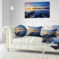 thumbnail image 3 of Designart Beautiful Calm Water and Sunset - Landscape Printed Throw Pillow - 12x20, 3 of 5