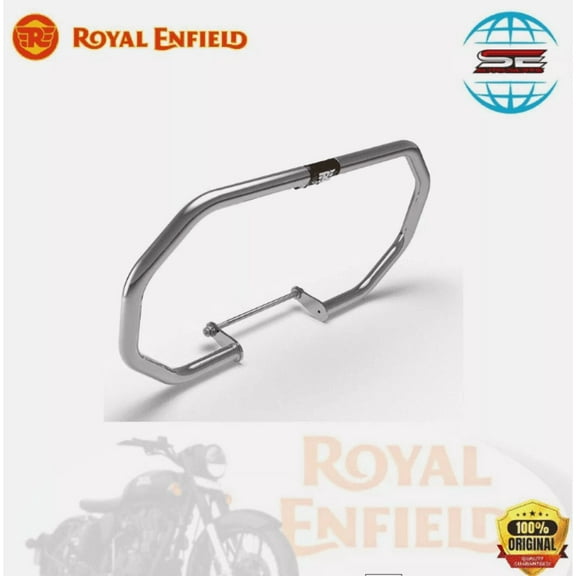 SILVER OCTAGON ENGINE GUARD FOR ROYAL ENFIELD CLASSIC 350 , BULLET 350 & METEOR 350 BIKE