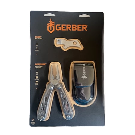 Gerber Gear Suspension Multi-Tool with Sheath 12 Tools in 1 Spring Loaded