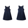 thumbnail image 5 of SGFCWSX Girls School Uniform Dress, Sleeveless Pleated Button Casual Jumper Dress Navy Size 11-12 Years, 5 of 6
