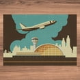 thumbnail image 5 of Ambesonne Airport Jigsaw Puzzle Durable Cardboard, Airfield Plane and City, 1000 pcs, Dark Brown Cadet Blue, 5 of 5