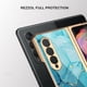 thumbnail image 4 of Funda para Samsung Galaxy Z Fold 4 con protector de pantalla incorporado, funda de cuero genuino, funda a prueba de golpes, funda galvanizada para teléfono, 4 of 5