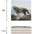 thumbnail image 3 of FMSHPON Leopard Set of 4 Coaster for Drinks, Absorbent Ceramic Stone Coasters Cup Mat with Cork Base for Home Kitchen Room Coffee Table Bar Decor, 3 of 4