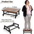 thumbnail image 2 of Wood One Step Stool, Anti-Slip Bed Steps Stool for High Beds Riser for Adults, 500 Lbs Capacity Heavy Duty One Stepping Footstool with Steel Frame for Bedroom Kitchen Bathroom Outdoor, 2 of 7