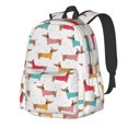 thumbnail image 1 of Disketp Dachshund Dog Puppy Mochila Escolar de Gran Capacidad y Peso Ligero, Mochila de Viaje Ideal para Escuela, Trabajo y Uso Diario, Cómoda y con Estilo, 1 of 8