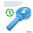 thumbnail image 6 of Spencer Portable Mini Handheld Fan Rechargeable USB Desk Fan Foldable Stroller Table Fan for Office Room Outdoor - With No Battery "Blue", 6 of 7